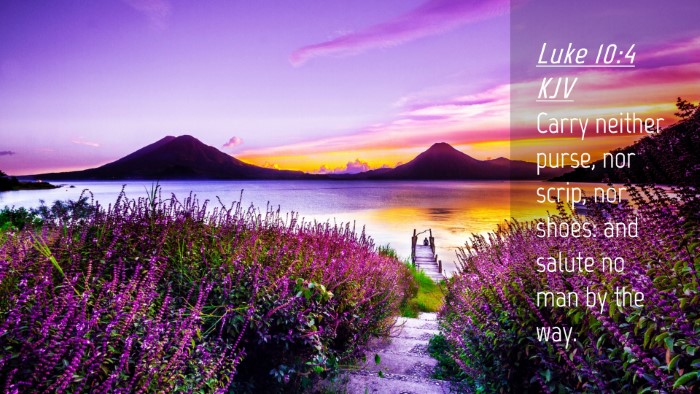 Picture 04 - Luke 10:4 KJV Desktop Wallpaper - Carry neither purse, nor scrip, nor shoes: and - Desktop Bible Verse Wallpaper