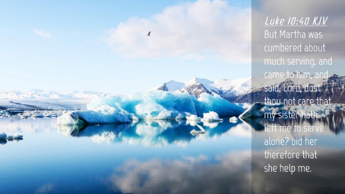 Picture 04 - Luke 10:40 KJV Desktop Wallpaper - But Martha was cumbered about much serving, and - Desktop Bible Verse Wallpaper