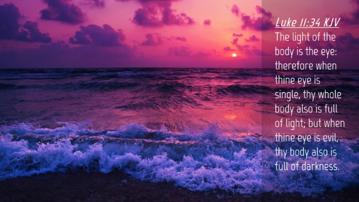 Picture 04 - Luke 11:34 KJV Desktop Wallpaper - The light of the body is the eye: therefore when - Desktop Bible Verse Wallpaper