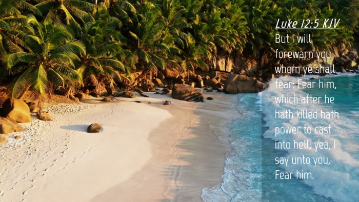 Picture 04 - Luke 12:5 KJV Desktop Wallpaper - But I will forewarn you whom ye shall fear: Fear - Desktop Bible Verse Wallpaper