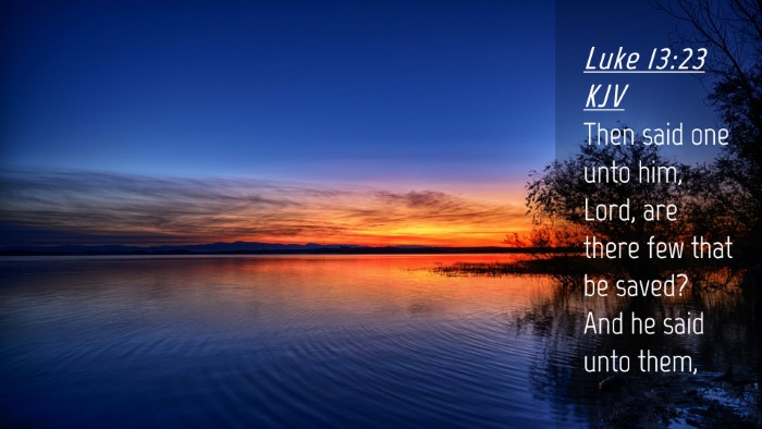 Picture 04 - Luke 13:23 KJV Desktop Wallpaper - Then said one unto him, Lord, are there few that - Desktop Bible Verse Wallpaper
