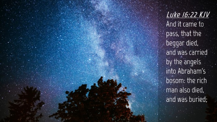Picture 04 - Luke 16:22 KJV Desktop Wallpaper - And it came to pass, that the beggar died, and - Desktop Bible Verse Wallpaper
