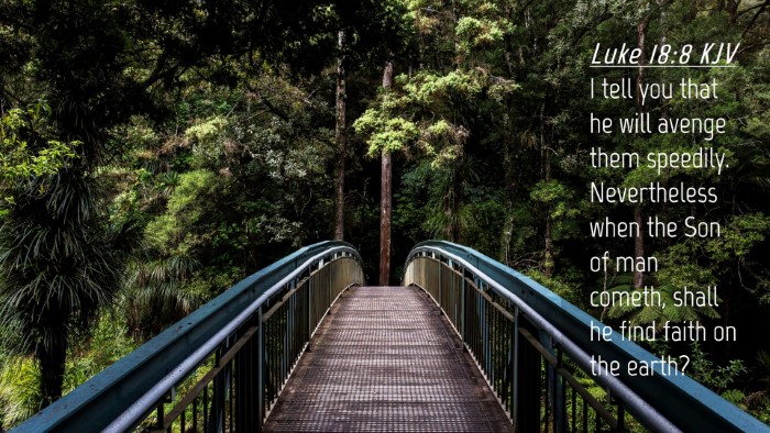 Picture 04 - Luke 18:8 KJV Desktop Wallpaper - I tell you that he will avenge them speedily. - Desktop Bible Verse Wallpaper