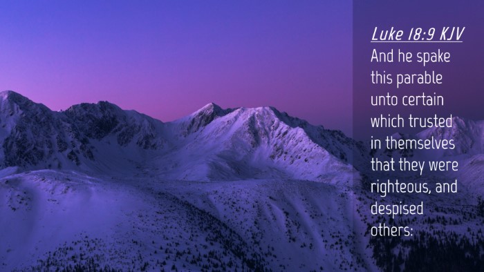 Picture 04 - Luke 18:9 KJV Desktop Wallpaper - And he spake this parable unto certain which - Desktop Bible Verse Wallpaper