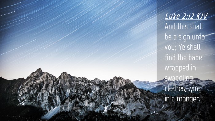 Picture 04 - Luke 2:12 KJV Desktop Wallpaper - And this shall be a sign unto you; Ye shall find - Desktop Bible Verse Wallpaper
