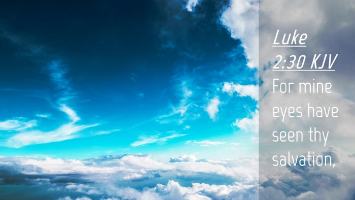 Picture 04 - Luke 2:30 KJV Desktop Wallpaper - For mine eyes have seen thy - Desktop Bible Verse Wallpaper