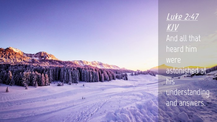 Picture 04 - Luke 2:47 KJV Desktop Wallpaper - And all that heard him were astonished at his - Desktop Bible Verse Wallpaper