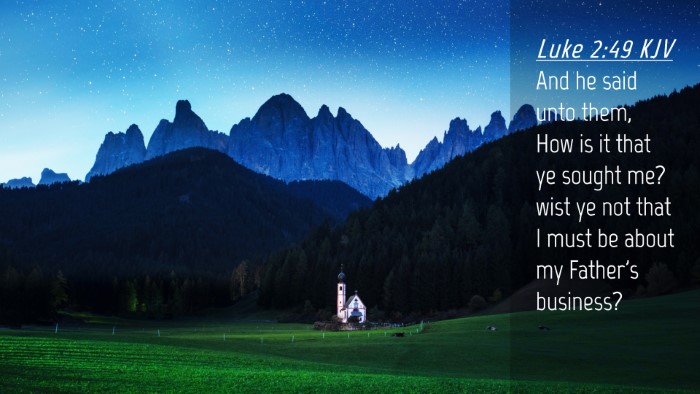 Picture 04 - Luke 2:49 KJV Desktop Wallpaper - And he said unto them, How is it that ye sought - Desktop Bible Verse Wallpaper