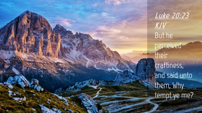 Picture 04 - Luke 20:23 KJV Desktop Wallpaper - But he perceived their craftiness, and said unto - Desktop Bible Verse Wallpaper
