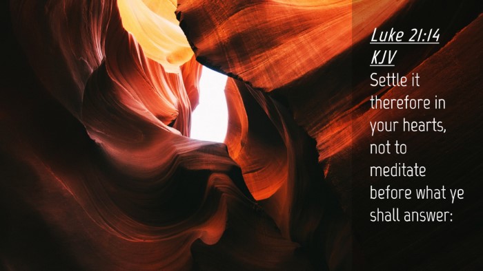 Picture 04 - Luke 21:14 KJV Desktop Wallpaper - Settle it therefore in your hearts, not to - Desktop Bible Verse Wallpaper