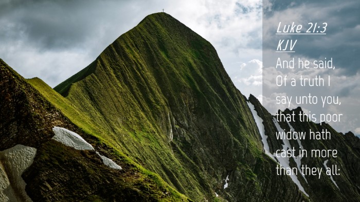 Picture 04 - Luke 21:3 KJV Desktop Wallpaper - And he said, Of a truth I say unto you, that this - Desktop Bible Verse Wallpaper
