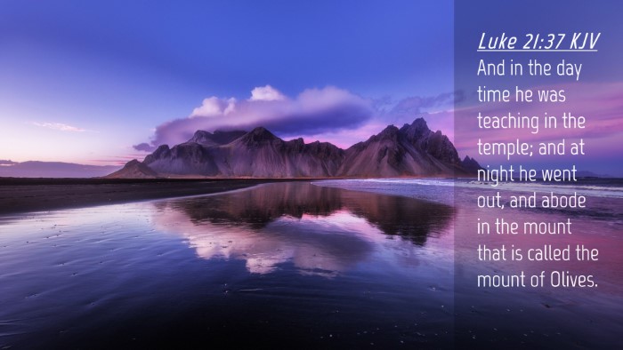 Picture 04 - Luke 21:37 KJV Desktop Wallpaper - And in the day time he was teaching in the - Desktop Bible Verse Wallpaper