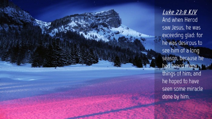 Picture 04 - Luke 23:8 KJV Desktop Wallpaper - And when Herod saw Jesus, he was exceeding glad: - Desktop Bible Verse Wallpaper