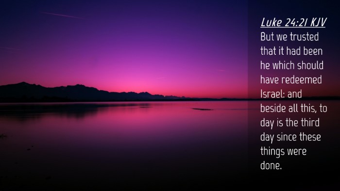 Picture 04 - Luke 24:21 KJV Desktop Wallpaper - But we trusted that it had been he which should - Desktop Bible Verse Wallpaper