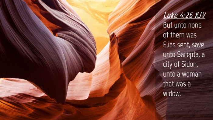 Picture 04 - Luke 4:26 KJV Desktop Wallpaper - But unto none of them was Elias sent, save unto - Desktop Bible Verse Wallpaper