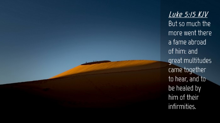 Picture 04 - Luke 5:15 KJV Desktop Wallpaper - But so much the more went there a fame abroad of - Desktop Bible Verse Wallpaper