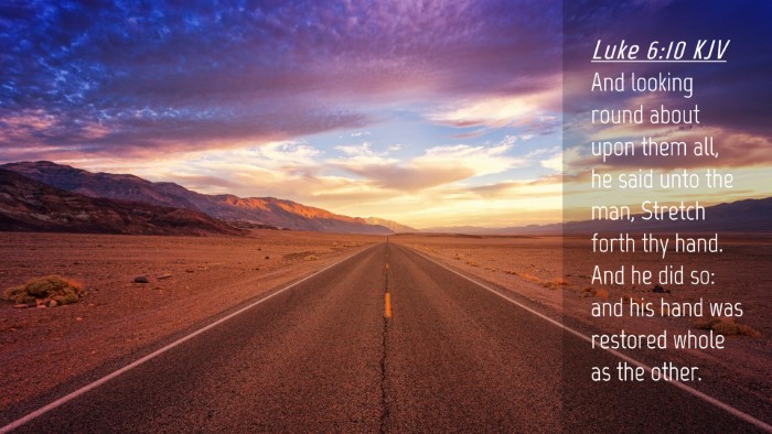 Picture 04 - Luke 6:10 KJV Desktop Wallpaper - And looking round about upon them all, he said - Desktop Bible Verse Wallpaper