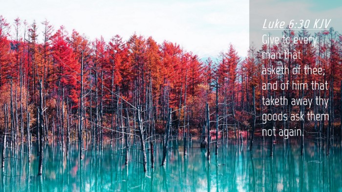 Picture 04 - Luke 6:30 KJV Desktop Wallpaper - Give to every man that asketh of thee; and of him - Desktop Bible Verse Wallpaper