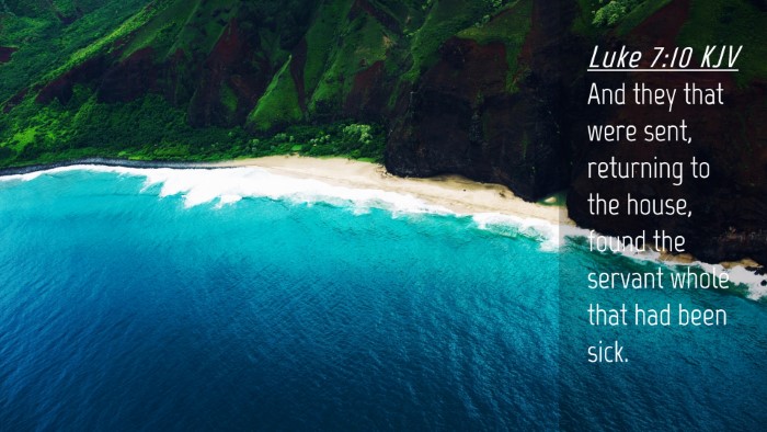 Picture 04 - Luke 7:10 KJV Desktop Wallpaper - And they that were sent, returning to the house, - Desktop Bible Verse Wallpaper