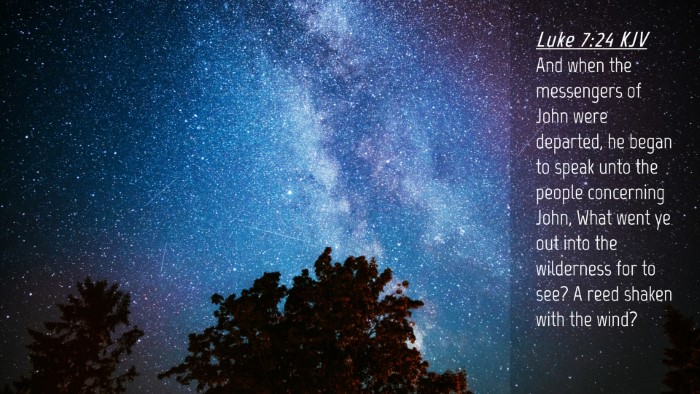Picture 04 - Luke 7:24 KJV Desktop Wallpaper - And when the messengers of John were departed, he - Desktop Bible Verse Wallpaper