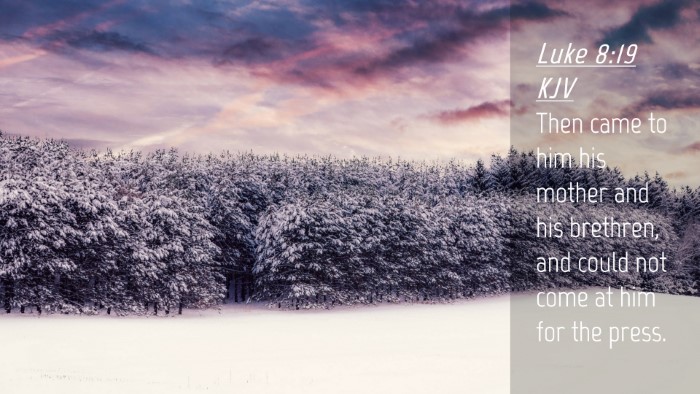 Picture 04 - Luke 8:19 KJV Desktop Wallpaper - Then came to him his mother and his brethren, and - Desktop Bible Verse Wallpaper