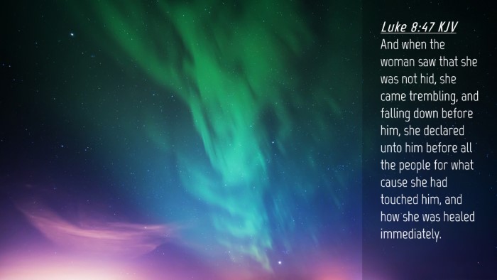 Picture 04 - Luke 8:47 KJV Desktop Wallpaper - And when the woman saw that she was not hid, she - Desktop Bible Verse Wallpaper