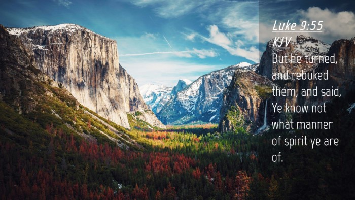 Picture 04 - Luke 9:55 KJV Desktop Wallpaper - But he turned, and rebuked them, and said, Ye - Desktop Bible Verse Wallpaper