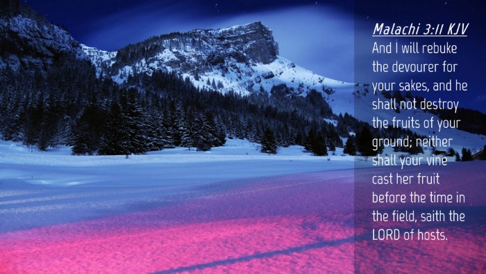 Picture 04 - Malachi 3:11 KJV Desktop Wallpaper - And I will rebuke the devourer for your sakes, - Desktop Bible Verse Wallpaper