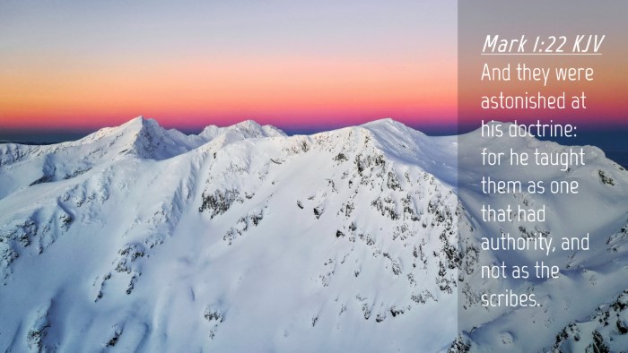 Picture 04 - Mark 1:22 KJV Desktop Wallpaper - And they were astonished at his doctrine: for he - Desktop Bible Verse Wallpaper
