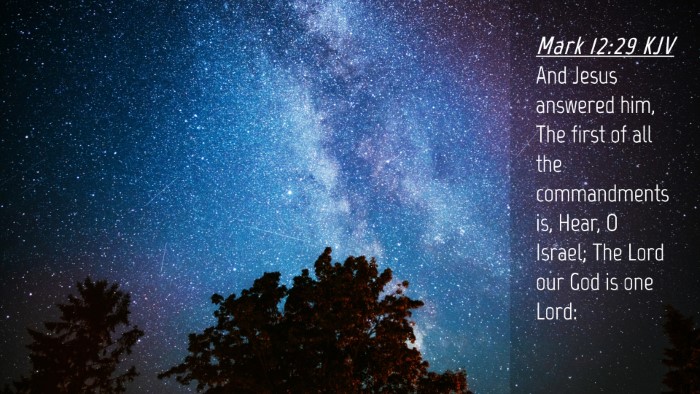 Picture 04 - Mark 12:29 KJV Desktop Wallpaper - And Jesus answered him, The first of all the - Desktop Bible Verse Wallpaper