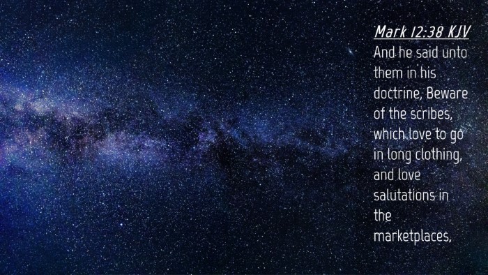 Picture 04 - Mark 12:38 KJV Desktop Wallpaper - And he said unto them in his doctrine, Beware of - Desktop Bible Verse Wallpaper