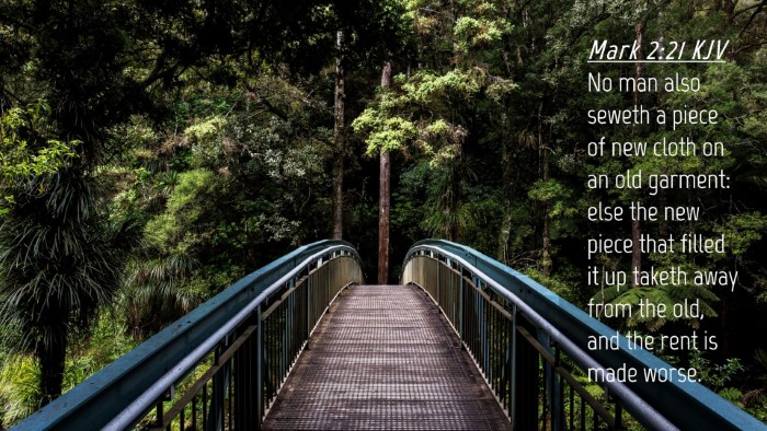 Picture 04 - Mark 2:21 KJV Desktop Wallpaper - No man also seweth a piece of new cloth on an old - Desktop Bible Verse Wallpaper