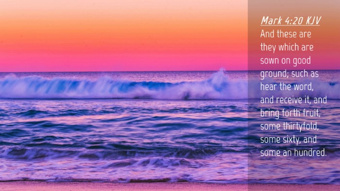 Picture 04 - Mark 4:20 KJV Desktop Wallpaper - And these are they which are sown on good ground; - Desktop Bible Verse Wallpaper