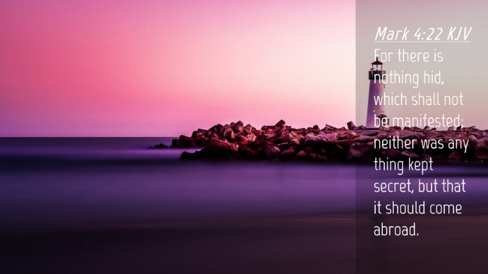 Picture 04 - Mark 4:22 KJV Desktop Wallpaper - For there is nothing hid, which shall not be - Desktop Bible Verse Wallpaper