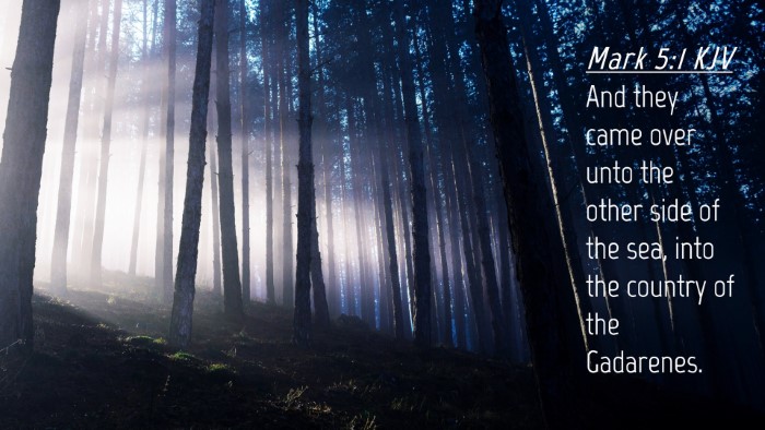 Picture 04 - Mark 5:1 KJV Desktop Wallpaper - And they came over unto the other side of the - Desktop Bible Verse Wallpaper