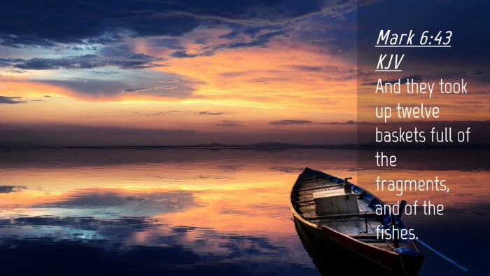 Picture 04 - Mark 6:43 KJV Desktop Wallpaper - And they took up twelve baskets full of the - Desktop Bible Verse Wallpaper