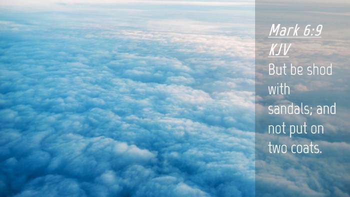 Picture 04 - Mark 6:9 KJV Desktop Wallpaper - But be shod with sandals; and not put on two - Desktop Bible Verse Wallpaper