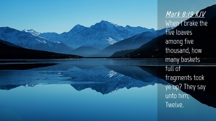 Picture 04 - Mark 8:19 KJV Desktop Wallpaper - When I brake the five loaves among five thousand, - Desktop Bible Verse Wallpaper