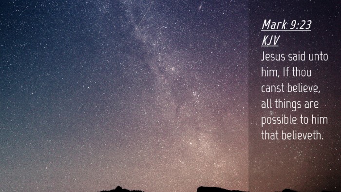 Picture 04 - Mark 9:23 KJV Desktop Wallpaper - Jesus said unto him, If thou canst believe, all - Desktop Bible Verse Wallpaper