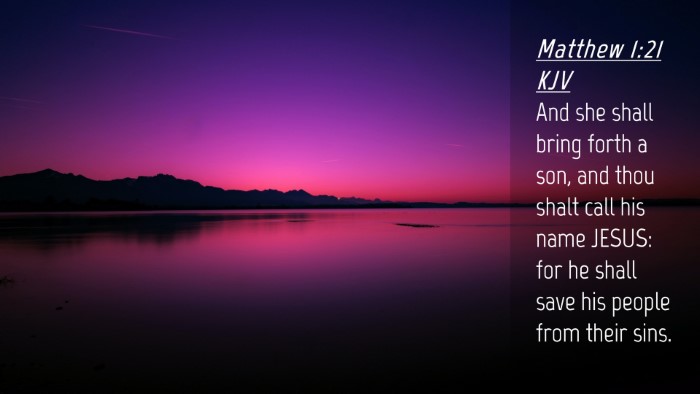 Picture 04 - Matthew 1:21 KJV Desktop Wallpaper - And she shall bring forth a son, and thou shalt - Desktop Bible Verse Wallpaper
