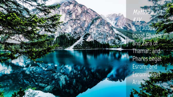 Picture 04 - Matthew 1:3 KJV Desktop Wallpaper - And Judas begat Phares and Zara of Thamar; and - Desktop Bible Verse Wallpaper