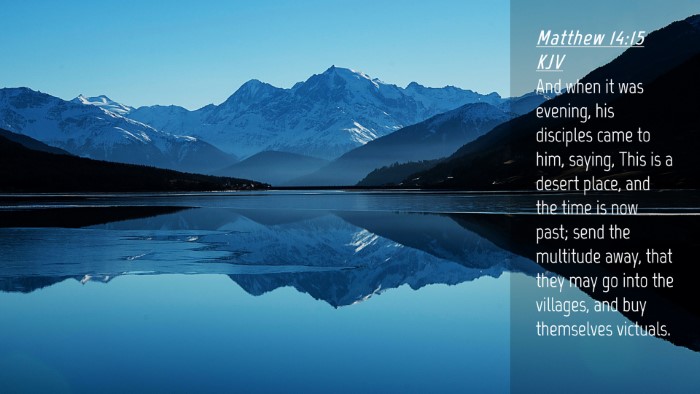 Picture 04 - Matthew 14:15 KJV Desktop Wallpaper - And when it was evening, his disciples came to - Desktop Bible Verse Wallpaper