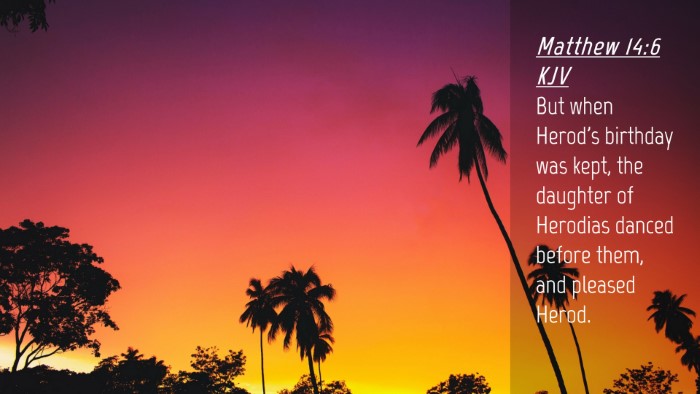 Picture 04 - Matthew 14:6 KJV Desktop Wallpaper - But when Herod's birthday was kept, the daughter - Desktop Bible Verse Wallpaper