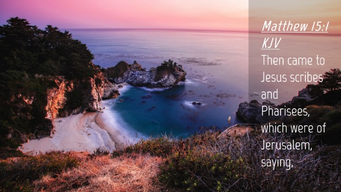 Picture 04 - Matthew 15:1 KJV Desktop Wallpaper - Then came to Jesus scribes and Pharisees, which - Desktop Bible Verse Wallpaper