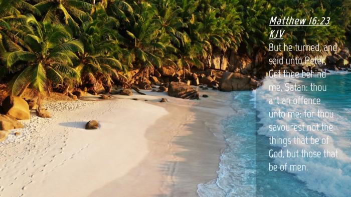 Picture 04 - Matthew 16:23 KJV Desktop Wallpaper - But he turned, and said unto Peter, Get thee - Desktop Bible Verse Wallpaper