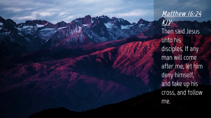 Picture 04 - Matthew 16:24 KJV Desktop Wallpaper - Then said Jesus unto his disciples, If any man - Desktop Bible Verse Wallpaper