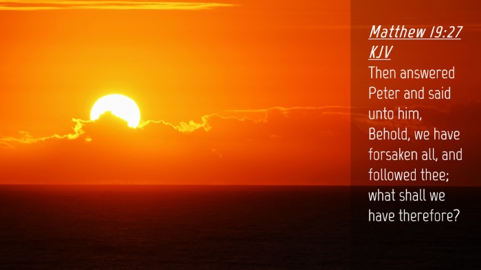 Picture 04 - Matthew 19:27 KJV Desktop Wallpaper - Then answered Peter and said unto him, Behold, we - Desktop Bible Verse Wallpaper