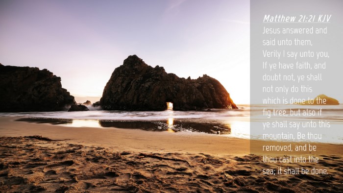 Picture 04 - Matthew 21:21 KJV Desktop Wallpaper - Jesus answered and said unto them, Verily I say - Desktop Bible Verse Wallpaper