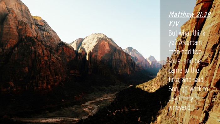 Picture 04 - Matthew 21:28 KJV Desktop Wallpaper - But what think ye? A certain man had two sons; - Desktop Bible Verse Wallpaper