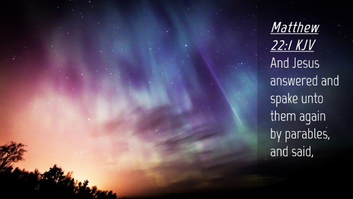Picture 04 - Matthew 22:1 KJV Desktop Wallpaper - And Jesus answered and spake unto them again by - Desktop Bible Verse Wallpaper